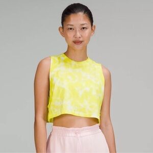 Lululemon Women's All Yours Cropped Cotton Tank Top Tie Dye Size 12